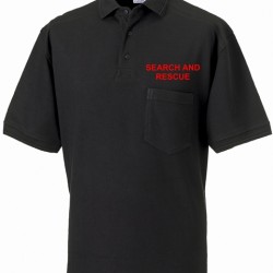 Search and Rescue - Heavy Duty Polo Shirt (Black, Red or Orange)